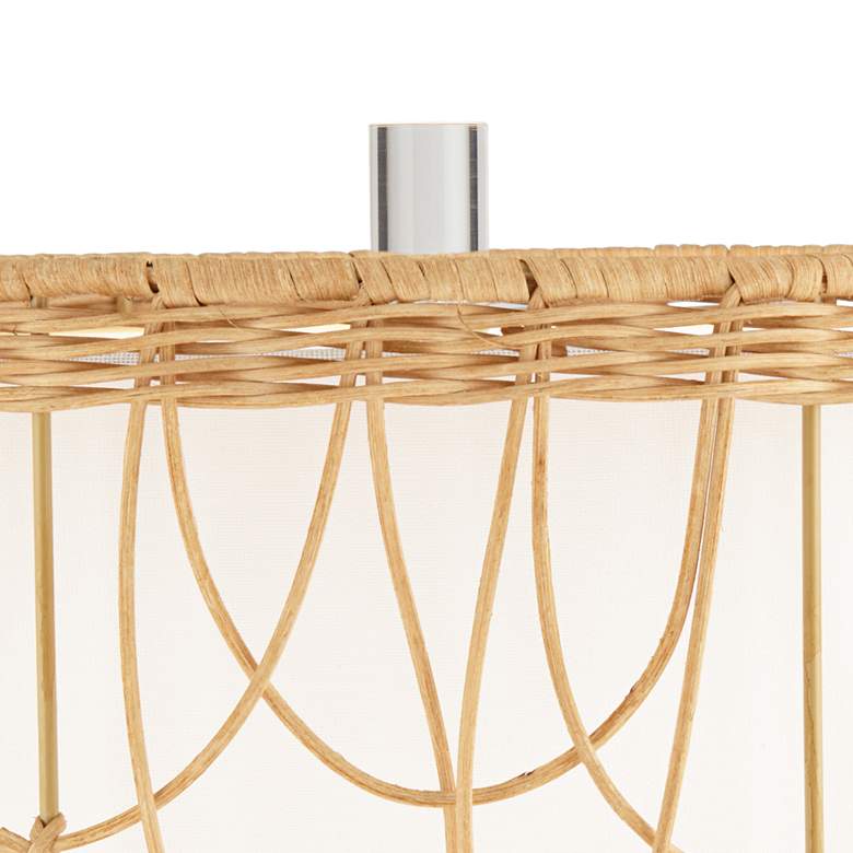 Image 3 360 Lighting Kaden 31 1/2" Faux Rattan Weave Modern Coastal Table Lamp more views