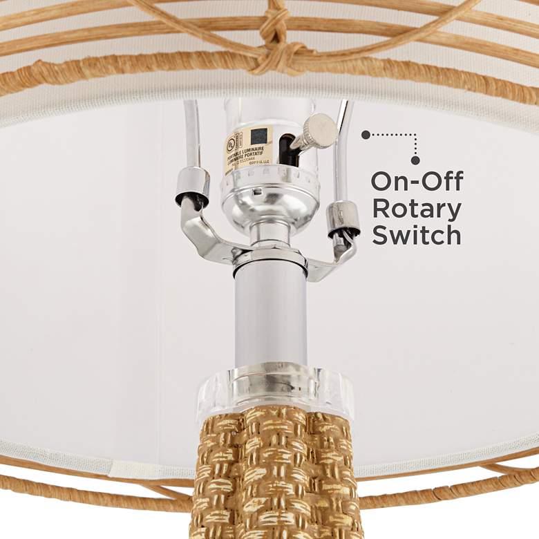 Image 5 360 Lighting Kaden 31 1/2" Faux Rattan Weave Modern Coastal Table Lamp more views