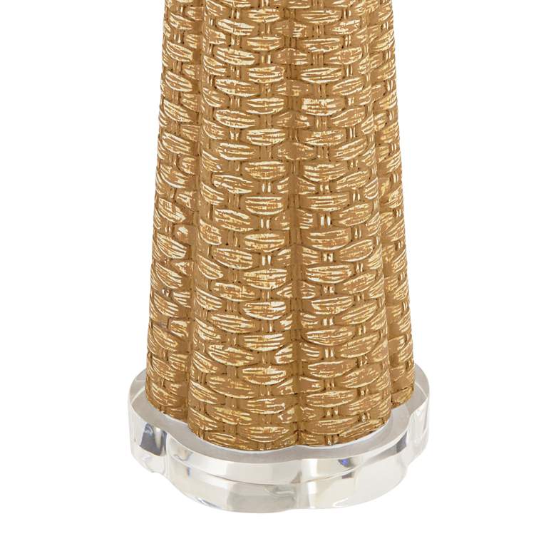 Image 7 360 Lighting Kaden 31 1/2" Faux Rattan Weave Modern Coastal Table Lamp more views