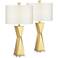 360 Lighting Kalso 29 3/4" Gold Quadrangle Lamps Set of 2