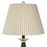 360 Lighting Kamila Black Gold USB Table Lamps with Pleated Shades Set of 2