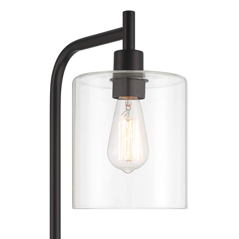 Image 3 360 Lighting Karis 62" Black and Glass Downbridge Floor Lamps Set of 2 more views