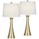 360 Lighting Karl 27 1/2" Modern Gold USB Table Lamps Set of 2