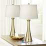 2_360 Lighting Karl 27 1/2" Modern Gold USB Table Lamps Set of 2