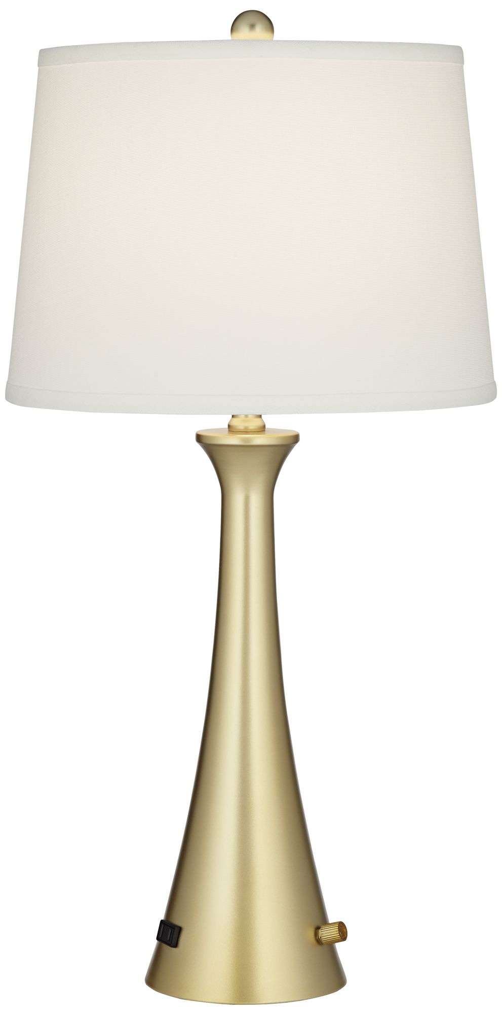 360 Lighting Karl 27 1/2" Modern Gold USB Table Lamps Set of 2 in scene
