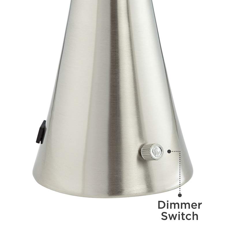 Image 4 360 Lighting Karl 27 1/2" Pleated Shades and Nickel USB Lamps Set of 2 more views