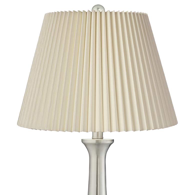 Image 5 360 Lighting Karl 27 1/2 inch Pleated Shades and Nickel USB Lamps Set of 2 more views