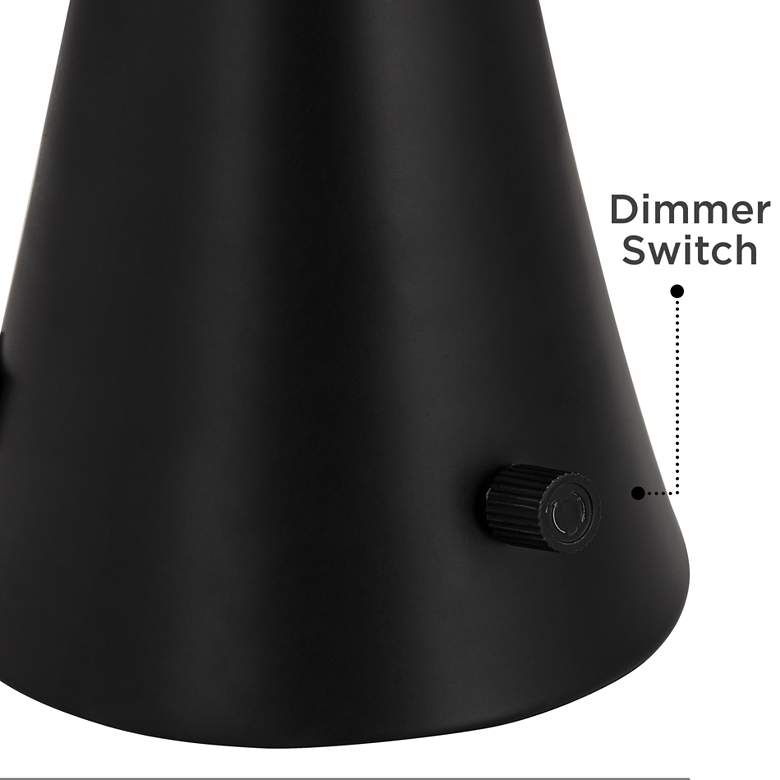 Image 6 360 Lighting Karl 28 1/4" Black Finish Outlet-USB Table Lamps Set of 2 more views