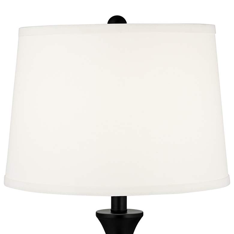 Image 7 360 Lighting Karl 28 1/4" Black Finish Outlet-USB Table Lamps Set of 2 more views