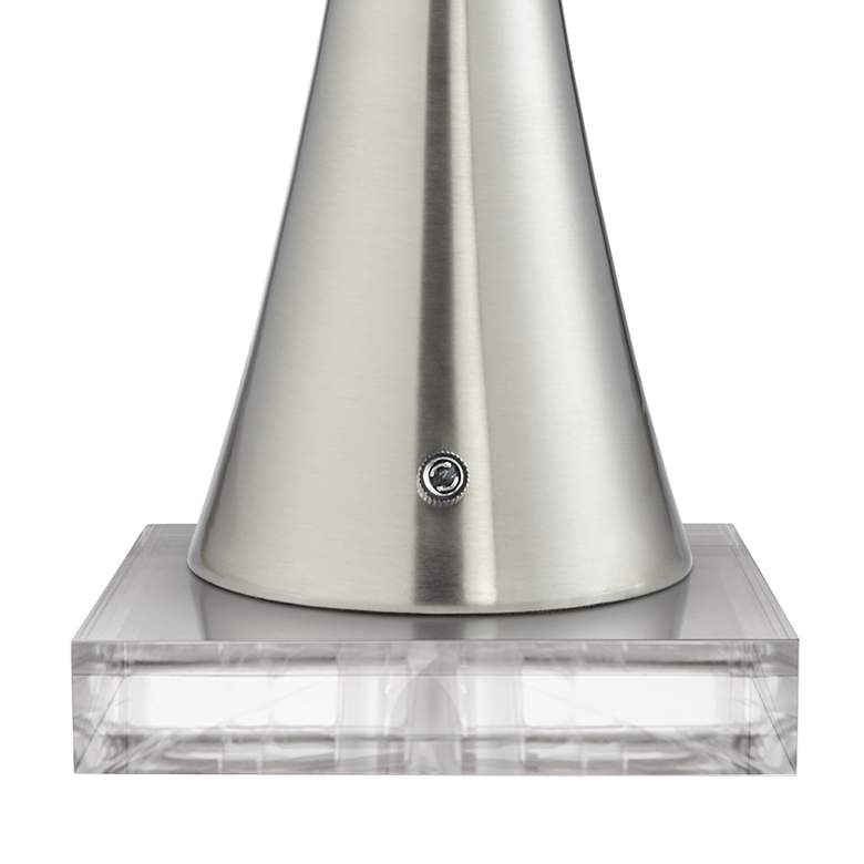 Image 4 360 Lighting Karl 29" Brushed Nickel USB Lamps with Square Risers more views