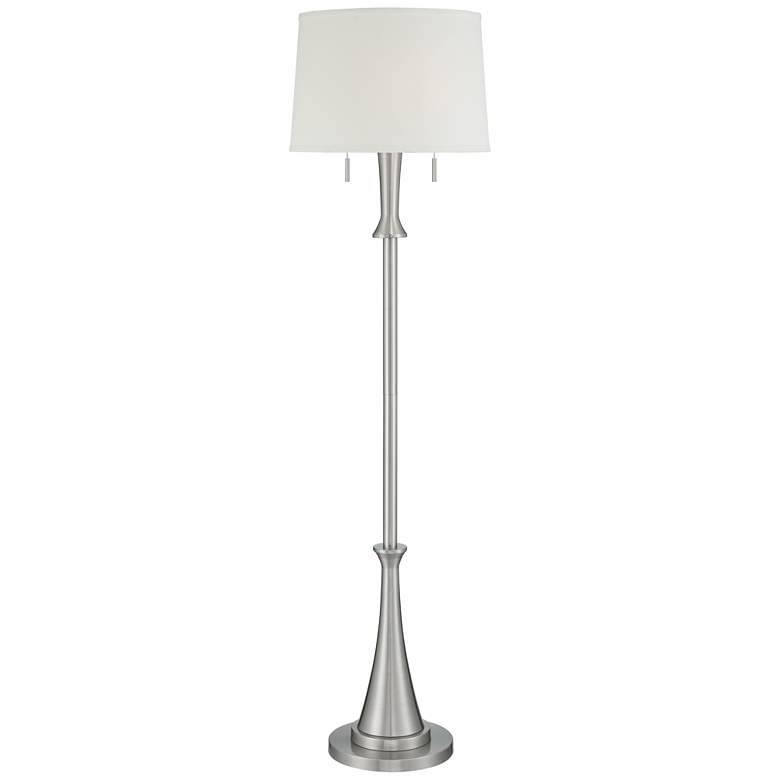 Image 2 360 Lighting Karl 63 3/4 inch High Luxe Modern Brushed Nickel Floor Lamp
