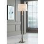 360 Lighting Karl 63 3/4" High Luxe Modern Brushed Nickel Floor Lamp