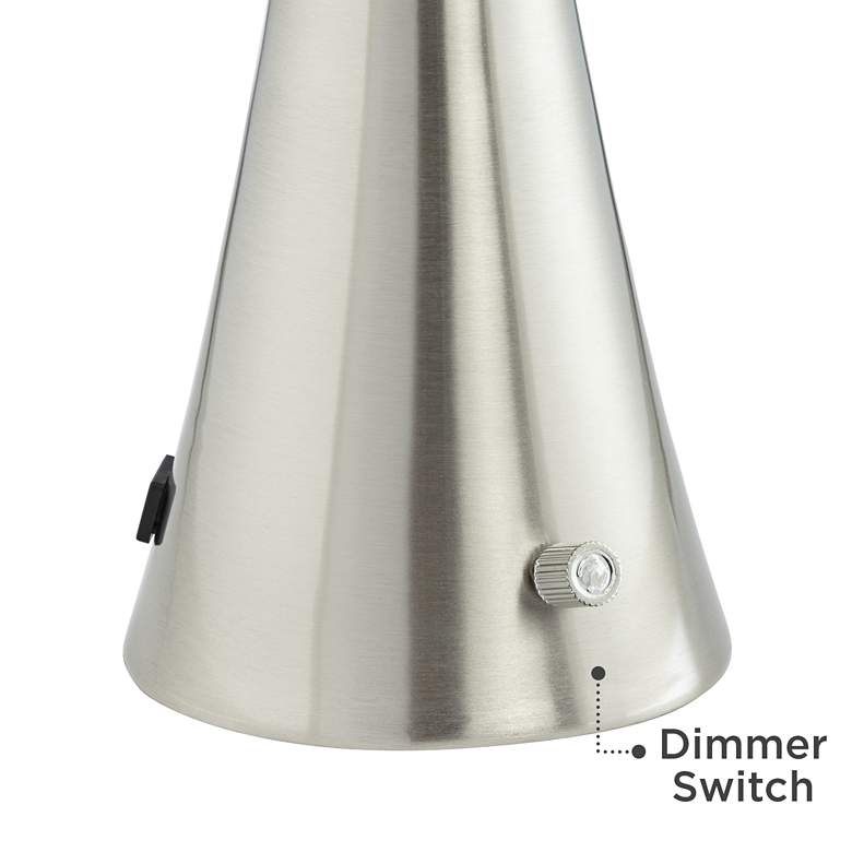 Image 4 360 Lighting Karl Blue and Brushed Nickel USB Table Lamps Set of 2 more views