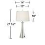 Watch A Video About the 360 Lighting Karl Brushed Nickel USB Lamps Set of 2 with Full Range Dimmers