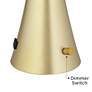 360 Lighting Karl Gold 27 1/2" Dimmer and USB Table Lamps Set of 2