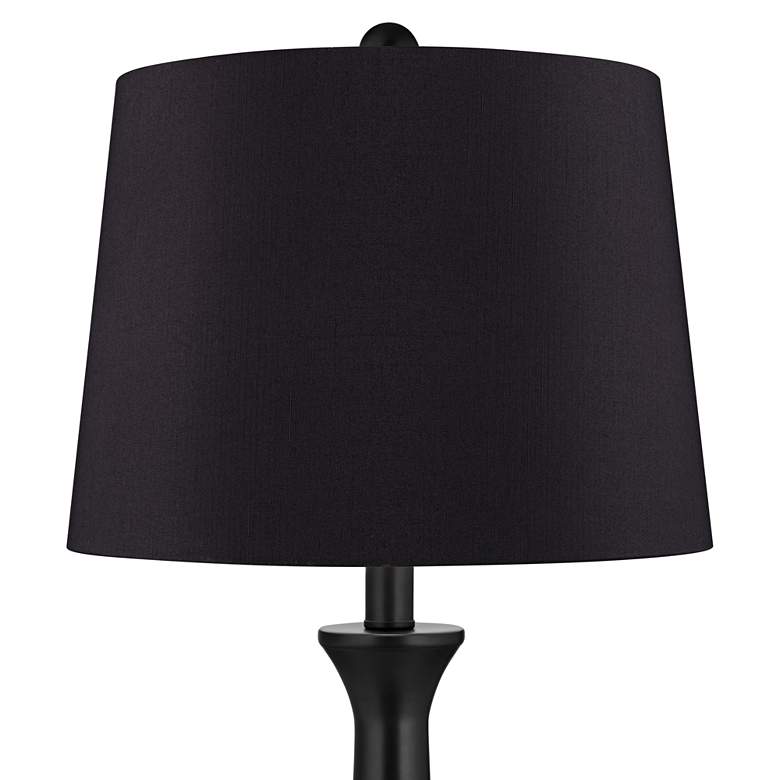 Image 6 360 Lighting Karl Modern Black Outlet and USB Table Lamps Set with Dimmers more views