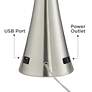 Thumbnail3 of 360 Lighting Karl Nickel and Black Shade Lamps Set of 2 with USB and Outlet more views