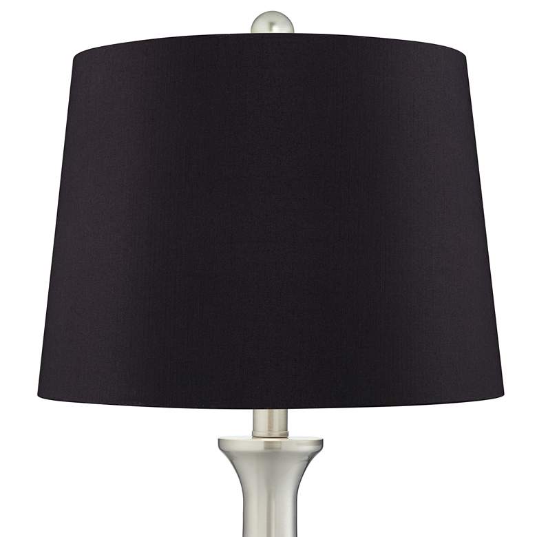 Image 5 360 Lighting Karl Nickel and Black Shade Lamps Set of 2 with USB and Outlet more views
