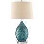 1_360 Lighting Kate 25 3/4" Sea Foam Ceramic Table Lamp with Riser