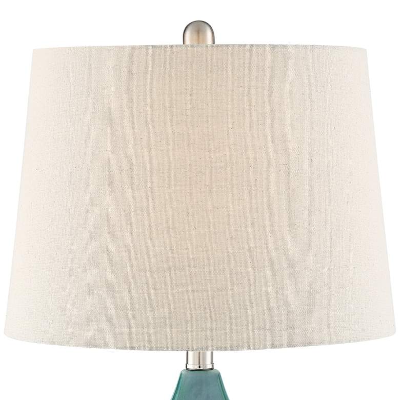 Image 3 360 Lighting Kate 25 3/4" Sea Foam Ceramic Table Lamp with Riser more views