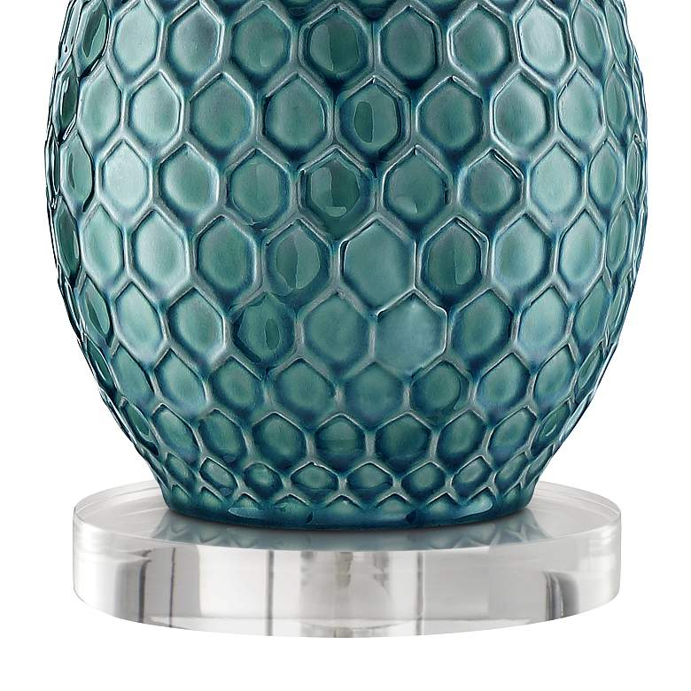 Image 5 360 Lighting Kate 25 3/4" Sea Foam Ceramic Table Lamp with Riser more views