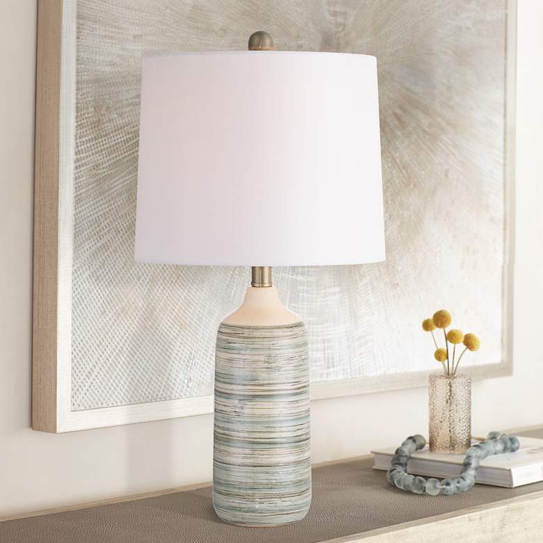 Image 1 360 Lighting Kayla 23 1/2" High Coastal Modern Ceramic Table Lamp