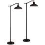 2_360 Lighting Kayne 61" Satin Bronze Downbridge Floor Lamps Set of 2