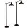 360 Lighting Kayne 61" Satin Bronze Downbridge Floor Lamps Set of 2