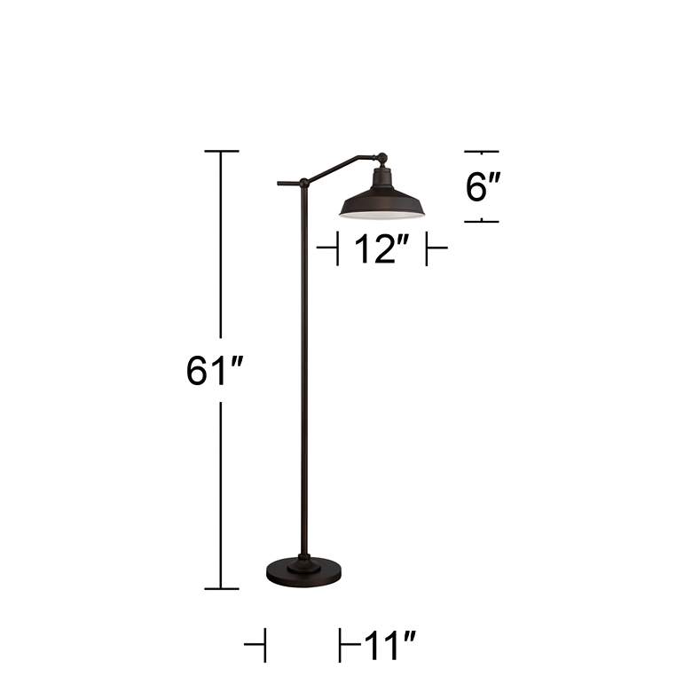 Image 7 360 Lighting Kayne 61" Satin Bronze Rustic Downbridge Floor Lamp more views