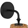 5_360 Lighting Keanu 11 1/4" High Rattan and Matte Black Wall Sconce more views