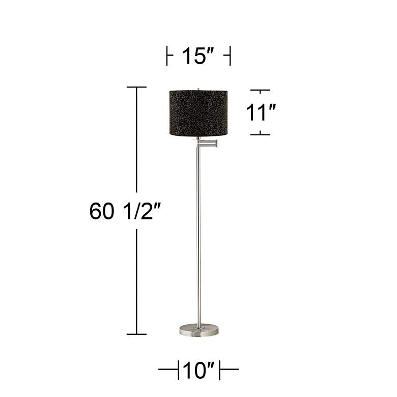 Image 5 360 Lighting Kenley 60 1/2 inch Nickel Swing Arm Lamp with Beaded Shade more views