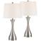 360 Lighting Koncave 24 1/2" Modern Nickel Table Lamps Set of 2