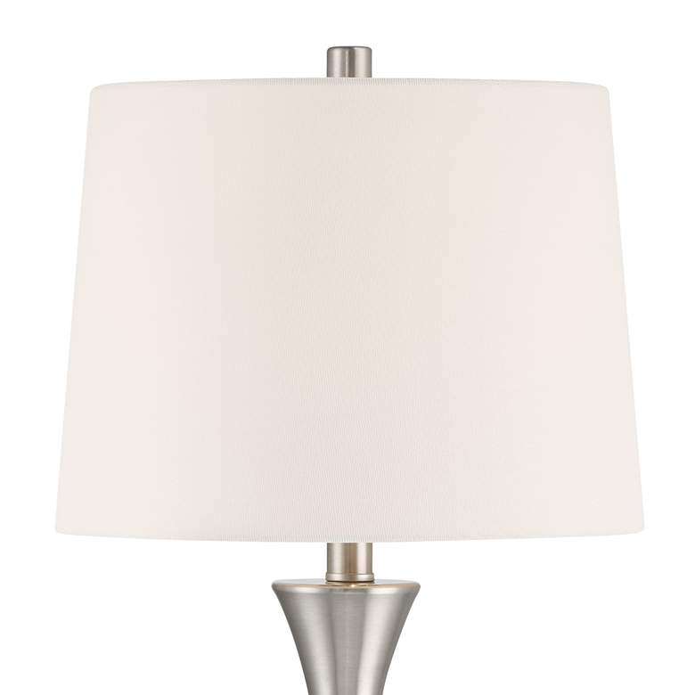 Image 4 360 Lighting Koncave 24 1/2" Modern Nickel Table Lamps Set of 2 more views