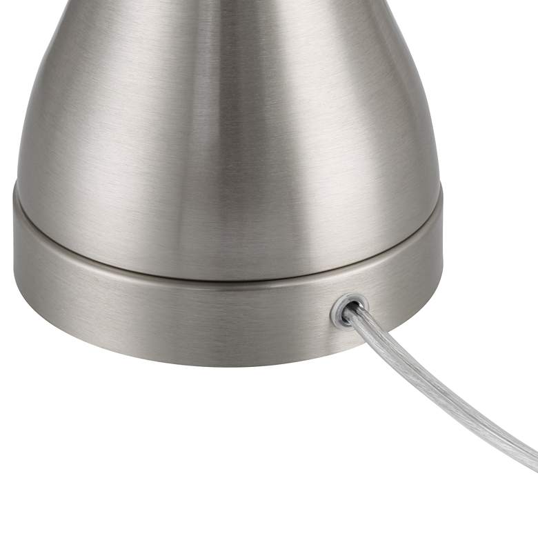 Image 7 360 Lighting Koncave 24 1/2" Modern Nickel Table Lamps Set of 2 more views
