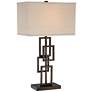 2_360 Lighting Kory 26 1/2" Bronze Rectangles Geometric Table Lamp