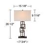 5_360 Lighting Kory 26 1/2" Bronze Rectangles Geometric Table Lamp more views