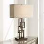 360 Lighting Kory Stacked Rectangles Bronze Geometric Table Lamp