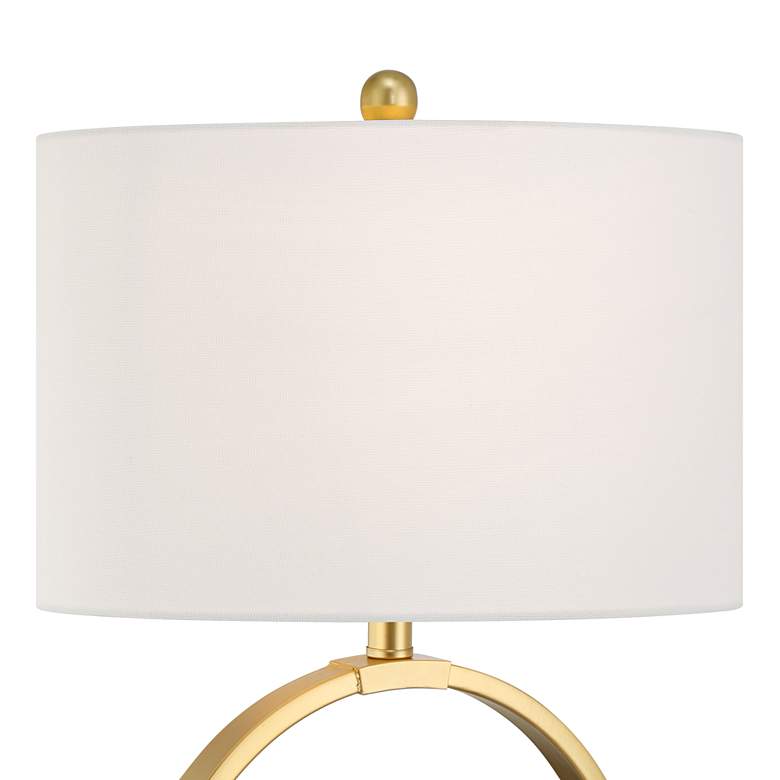 Image 4 360 Lighting Kristy 27 1/2 inch High Modern Gold Loop Circle Table Lamp more views