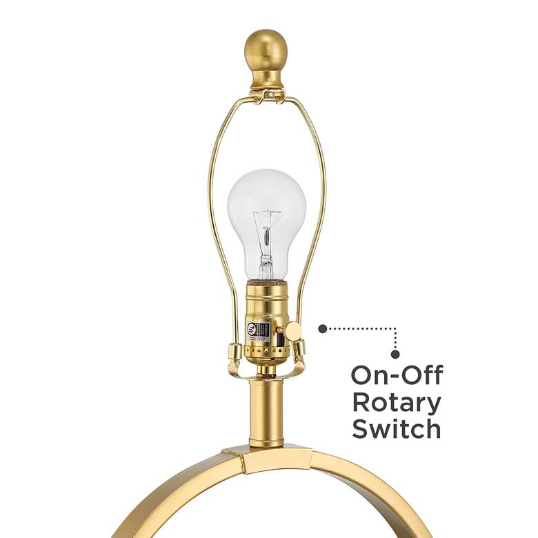 Image 6 360 Lighting Kristy 27 1/2" High Modern Gold Loop Circle Table Lamp more views