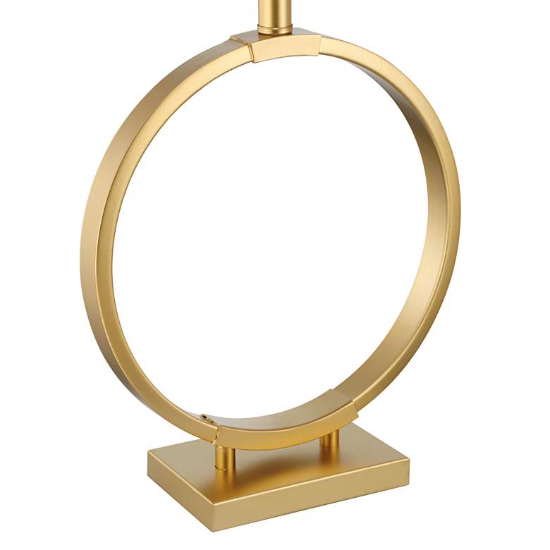 Image 7 360 Lighting Kristy 27 1/2" High Modern Gold Loop Circle Table Lamp more views