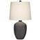 360 Lighting Kyle 24" Rustic Textured Charcoal Finish Table Lamp