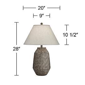 Image5 of 360 Lighting Lagos 28" Dark Terracotta Jar Table Lamp more views