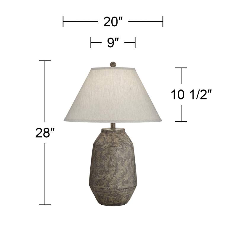 Image 5 360 Lighting Lagos 28" Dark Terracotta Jar Table Lamp more views