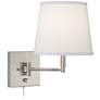 Thumbnail4 of 360 Lighting Lanett Brushed Nickel Swing Arm Plug-In Wall Lamps Set of 2 more views