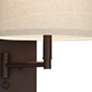 360 Lighting Lanett Painted Bronze Plug-In Swing Arm Wall Lamps Set of 2