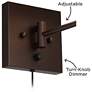 Thumbnail4 of 360 Lighting Lanett Painted Bronze Plug-In Swing Arm Wall Lamps Set of 2 more views