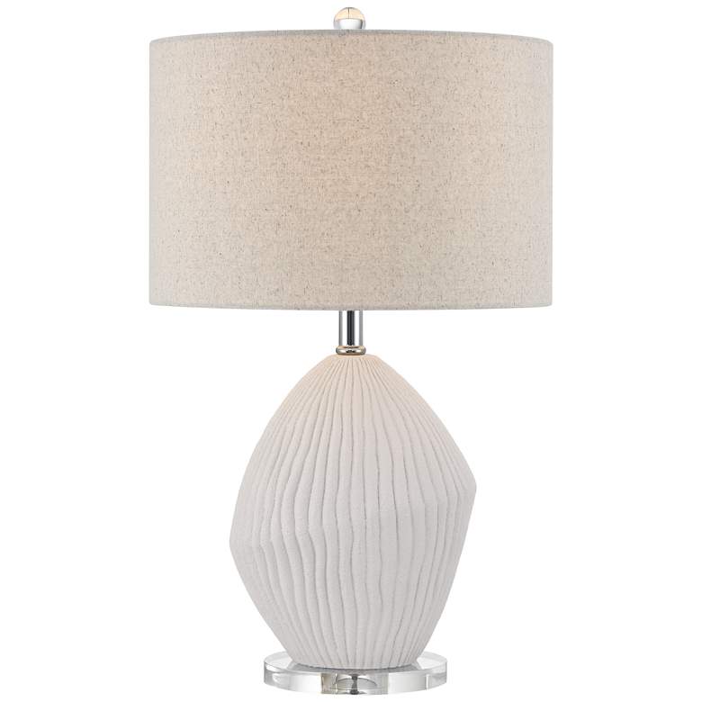 Image 2 360 Lighting Lara 23" High Sand White Modern Coastal Table Lamp