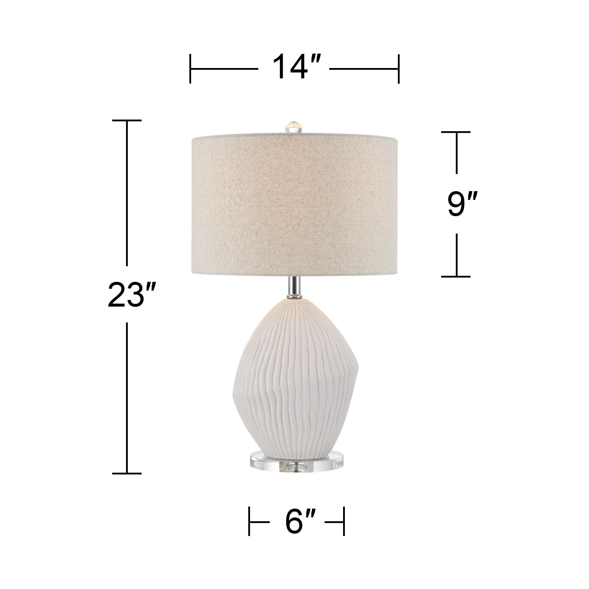 360 Lighting Lara 23"H Sand White Modern Coastal Table Lamp Set of 2