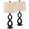 360 Lighting Lars 27 1/4" Deep Bronze Modern Twist Lamps Set of 2