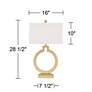 Watch A Video About the 360 Lighting Lauren Gold Ring Open Base USB Table Lamps Set of 2